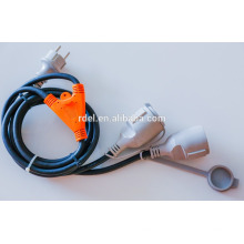 Cable de extensión europeo estándar 3phase CE VDE H07RN-F con enchufe industrial, Cable de extensión impermeable 415V 5P con enchufes cee